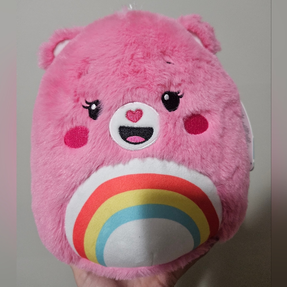 NWT Squishmallows FuzzAMallows Pink Cheer Care Bear 8"